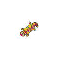 Outward Hound Invincibles Gecko Dog Toy – Orange/Pink – 4 Squeaker
