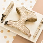 Cocopup London LUXE Mocha Flower Adjustable Dog Harness