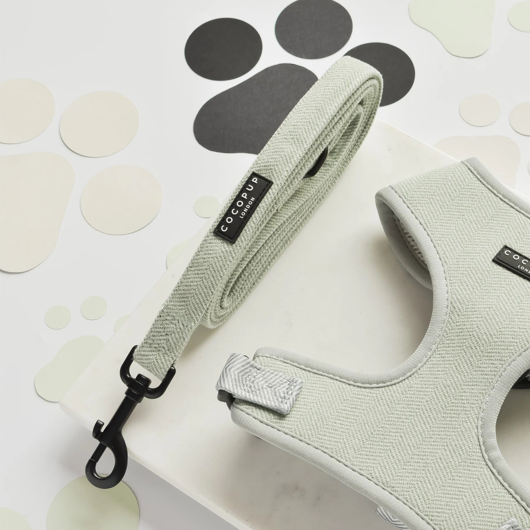 Cocopup London Sage Tweed Dog Lead