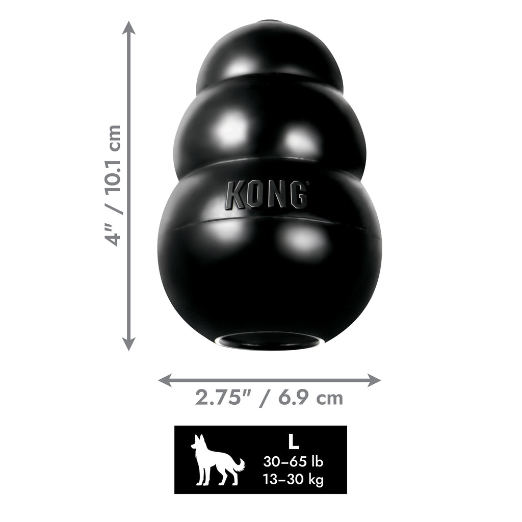 KONG Extreme Large – Black Rubber Chew & Treat Toy