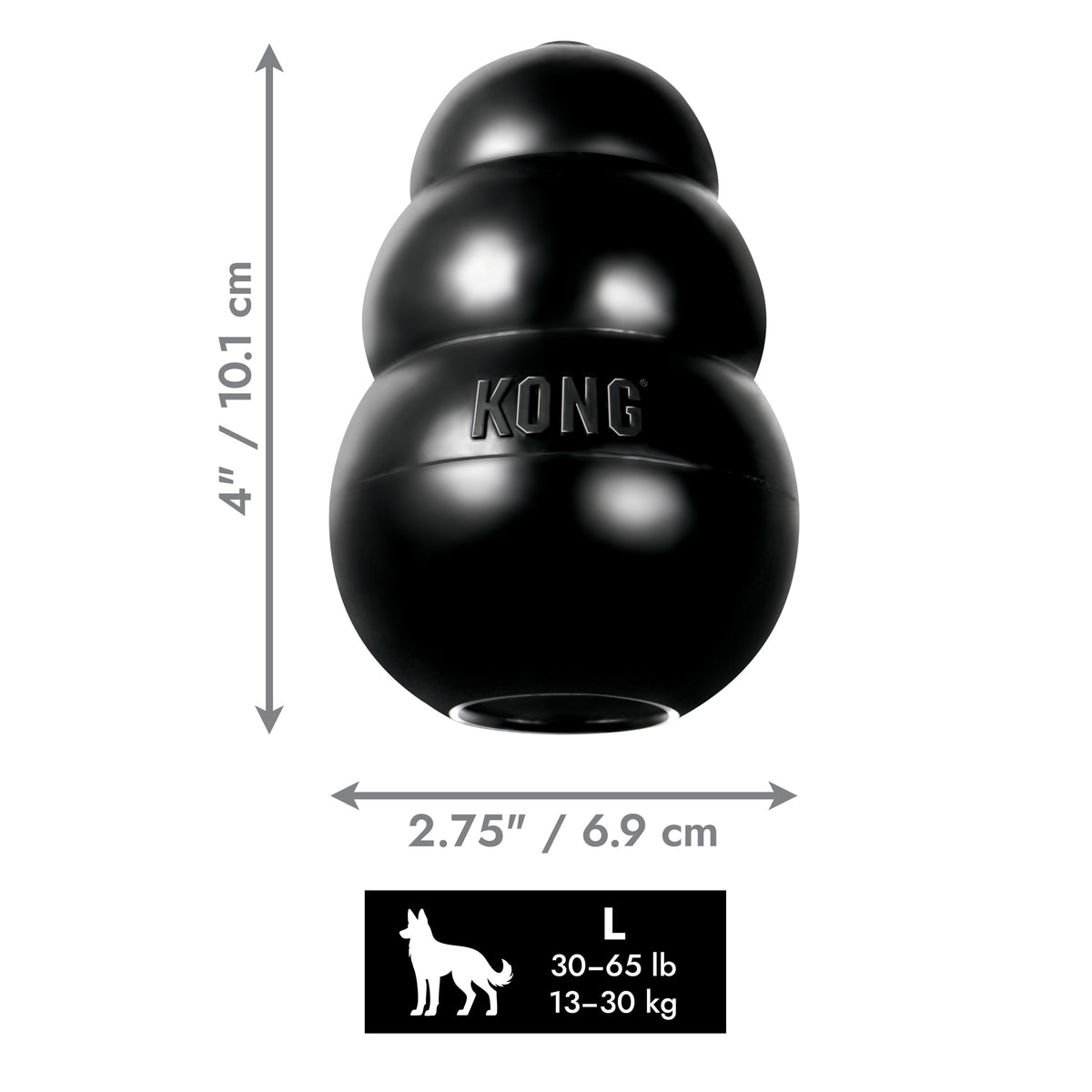 KONG Extreme Large – Black Rubber Chew & Treat Toy