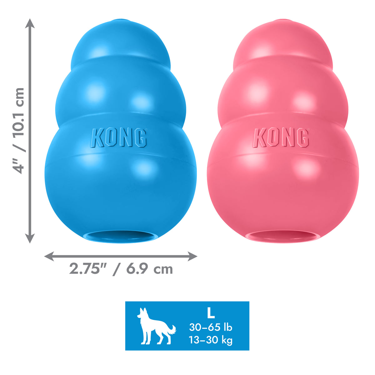 KONG Puppy Large – Soft Rubber Teething & Treat Toy
