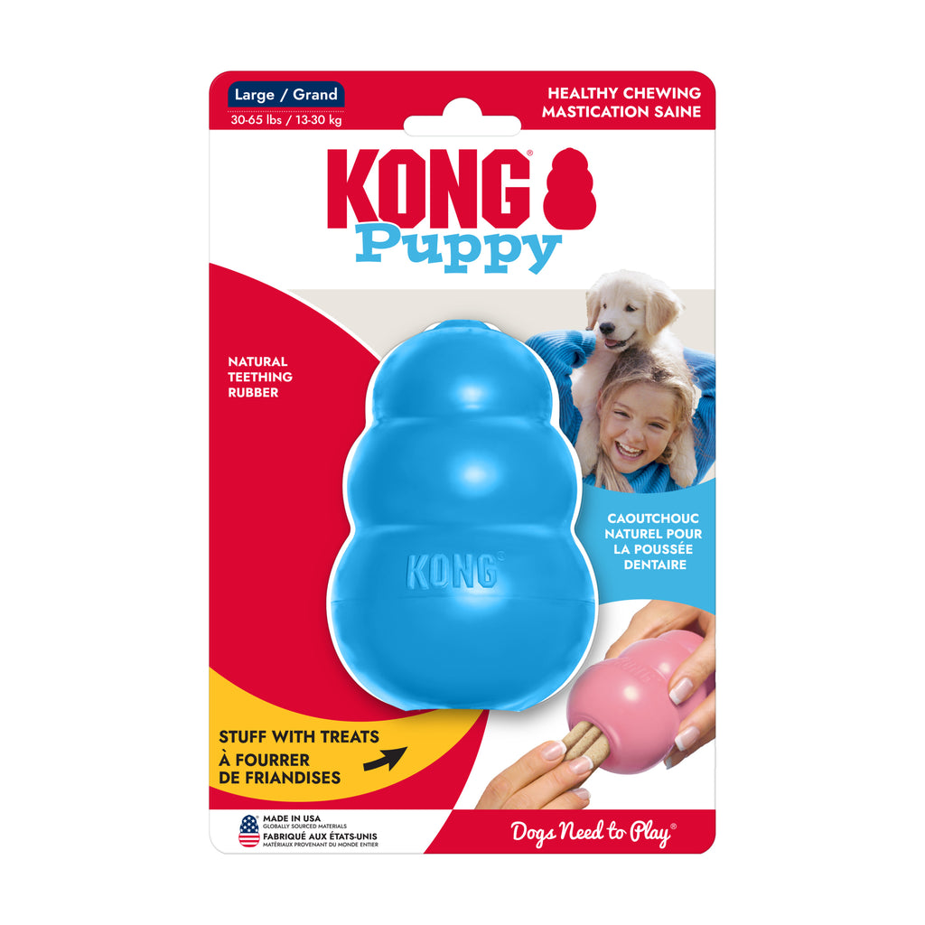 KONG Puppy Large – Soft Rubber Teething & Treat Toy