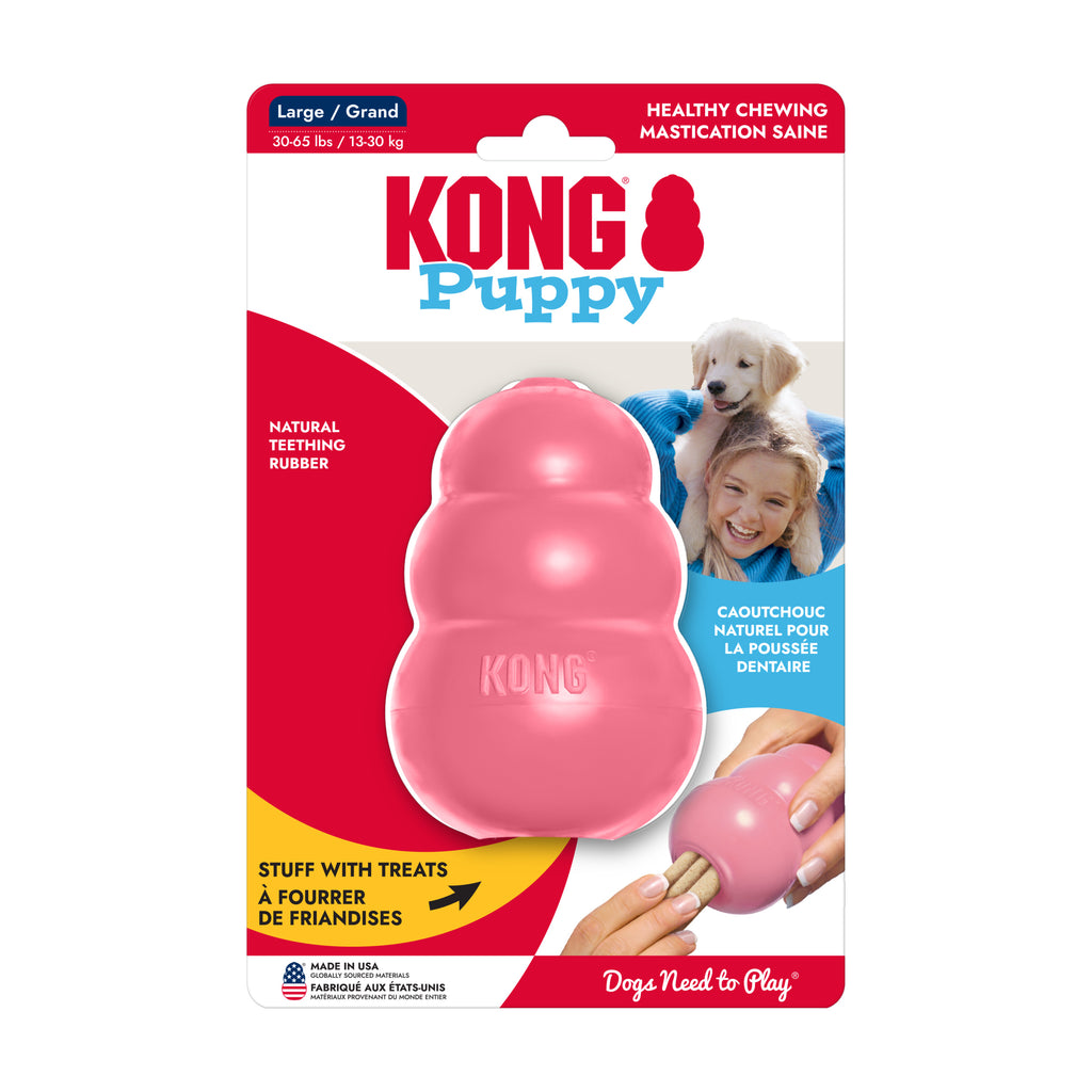 KONG Puppy Large – Soft Rubber Teething & Treat Toy