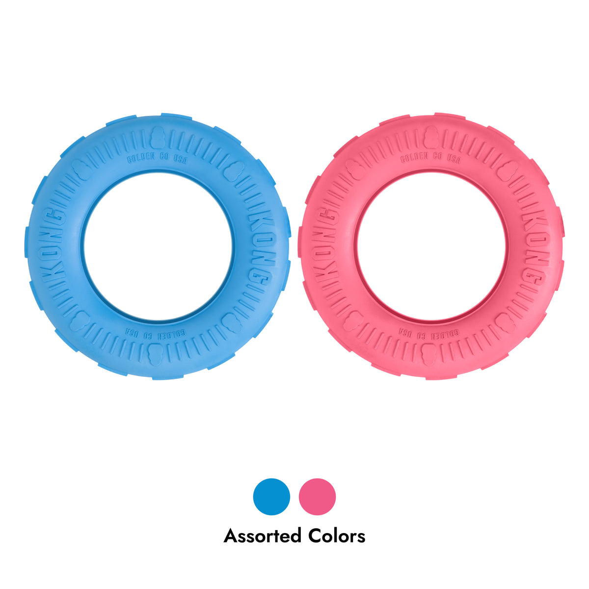 KONG Puppy Tires Medium/Large – Rubber Teething & Treat Toy