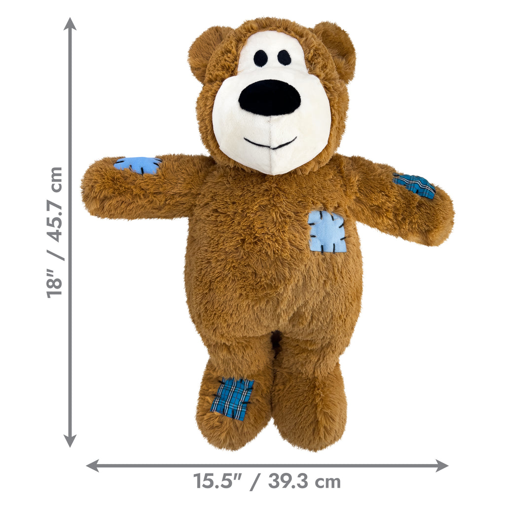 KONG Wild Knots Bear Jumbo XL – Squeaky Plush Dog Toy