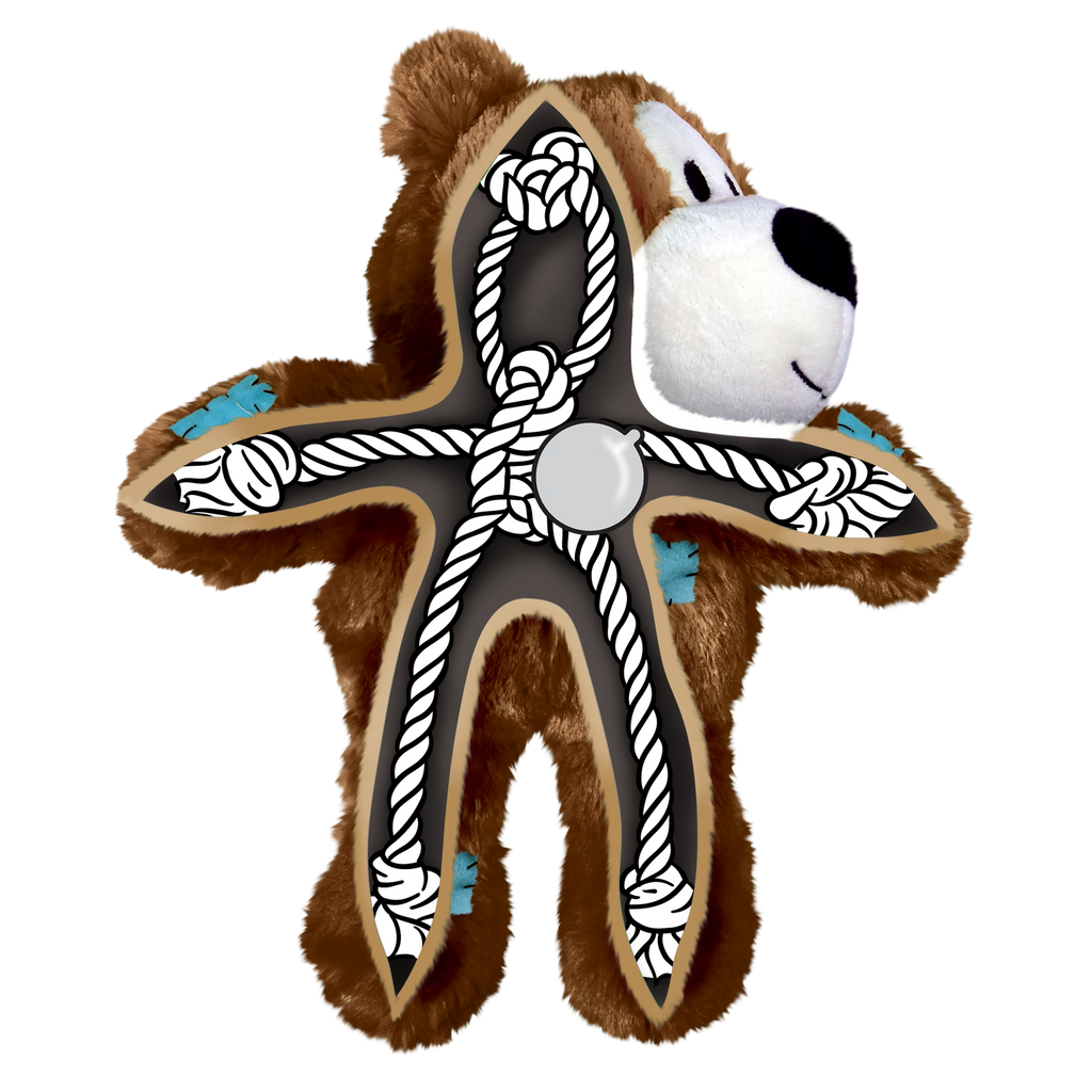 KONG Wild Knots Bear Jumbo XL – Squeaky Plush Dog Toy