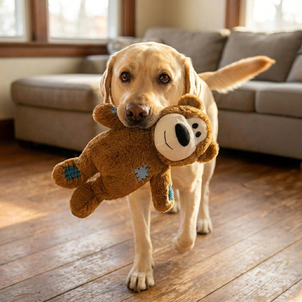 KONG Wild Knots Bear Jumbo XL – Squeaky Plush Dog Toy