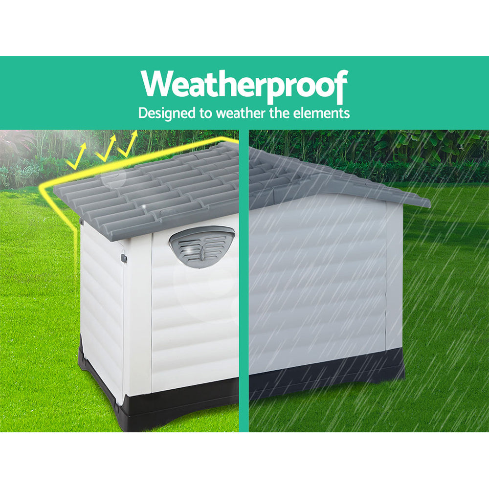 i.Pet XL Outdoor Dog Kennel – Grey