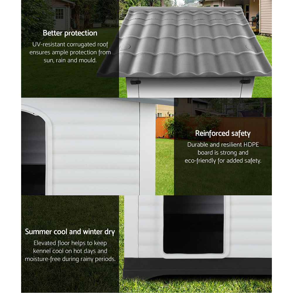 i.Pet XL Outdoor Dog Kennel – Grey