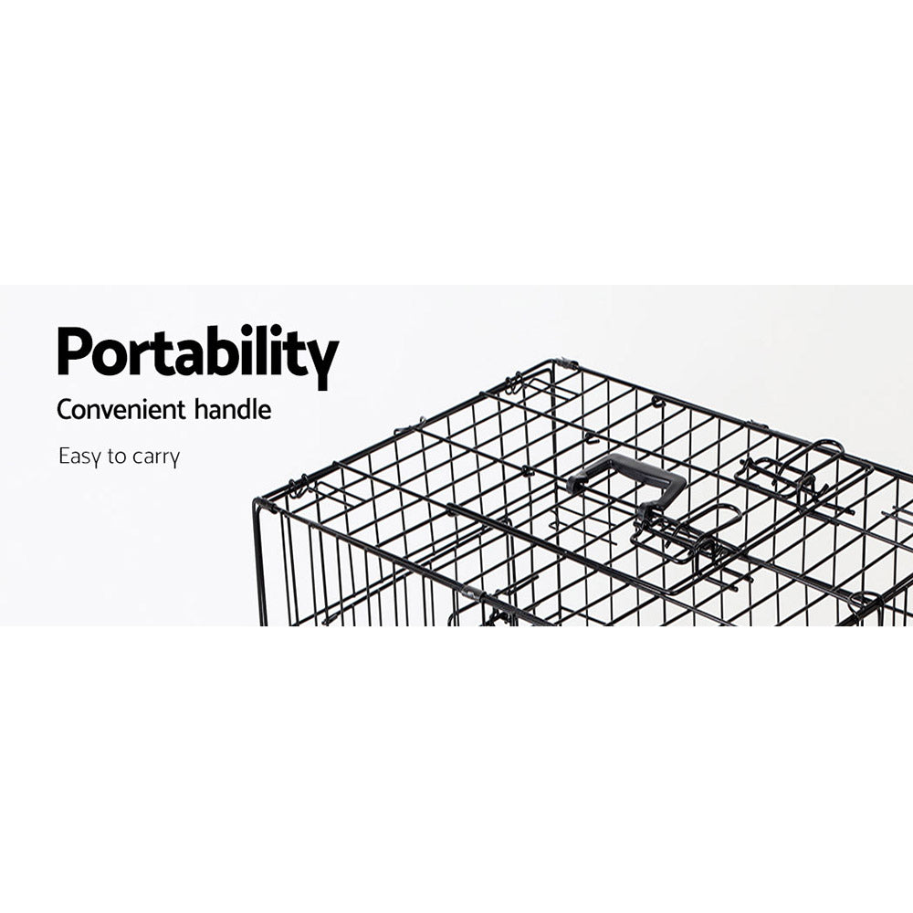 i.Pet 42" 3-Door Dog Crate – Large