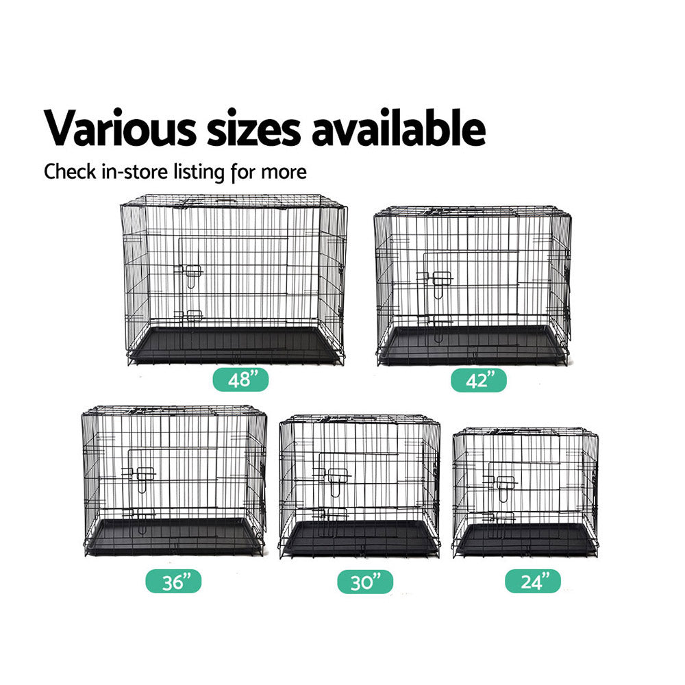 i.Pet 42" 3-Door Dog Crate – Large