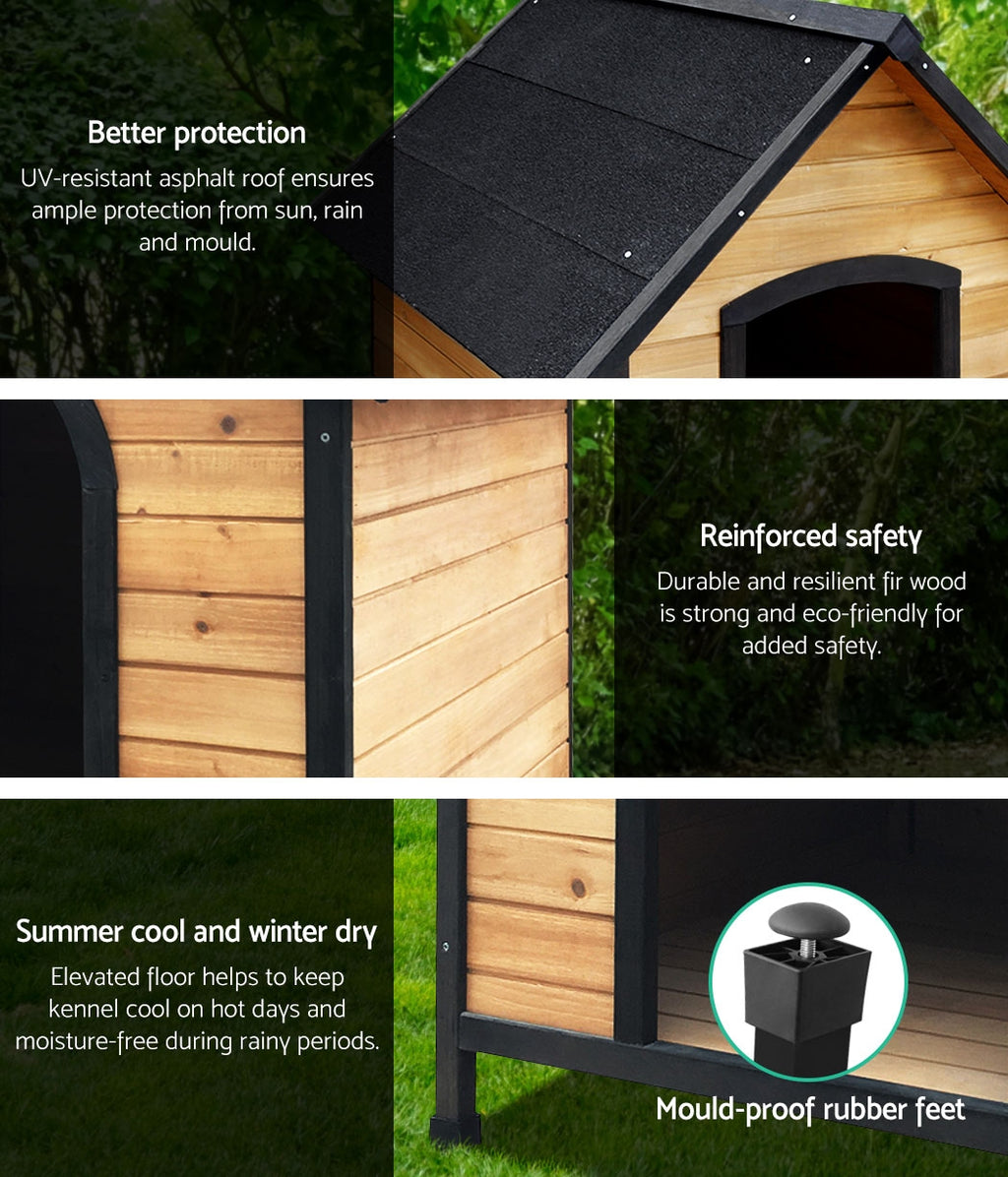 i.Pet XL Wooden Outdoor Dog Kennel
