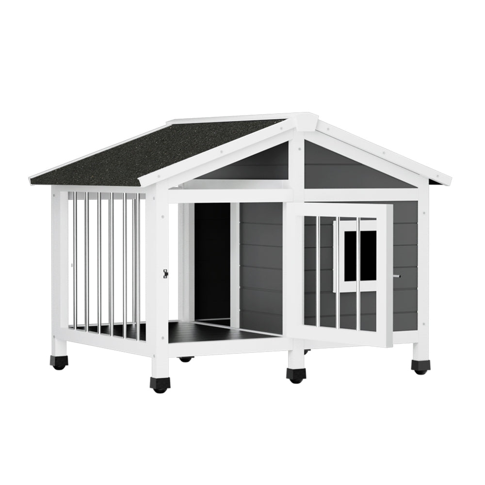 i.Pet Large Wooden Outdoor Dog Kennel