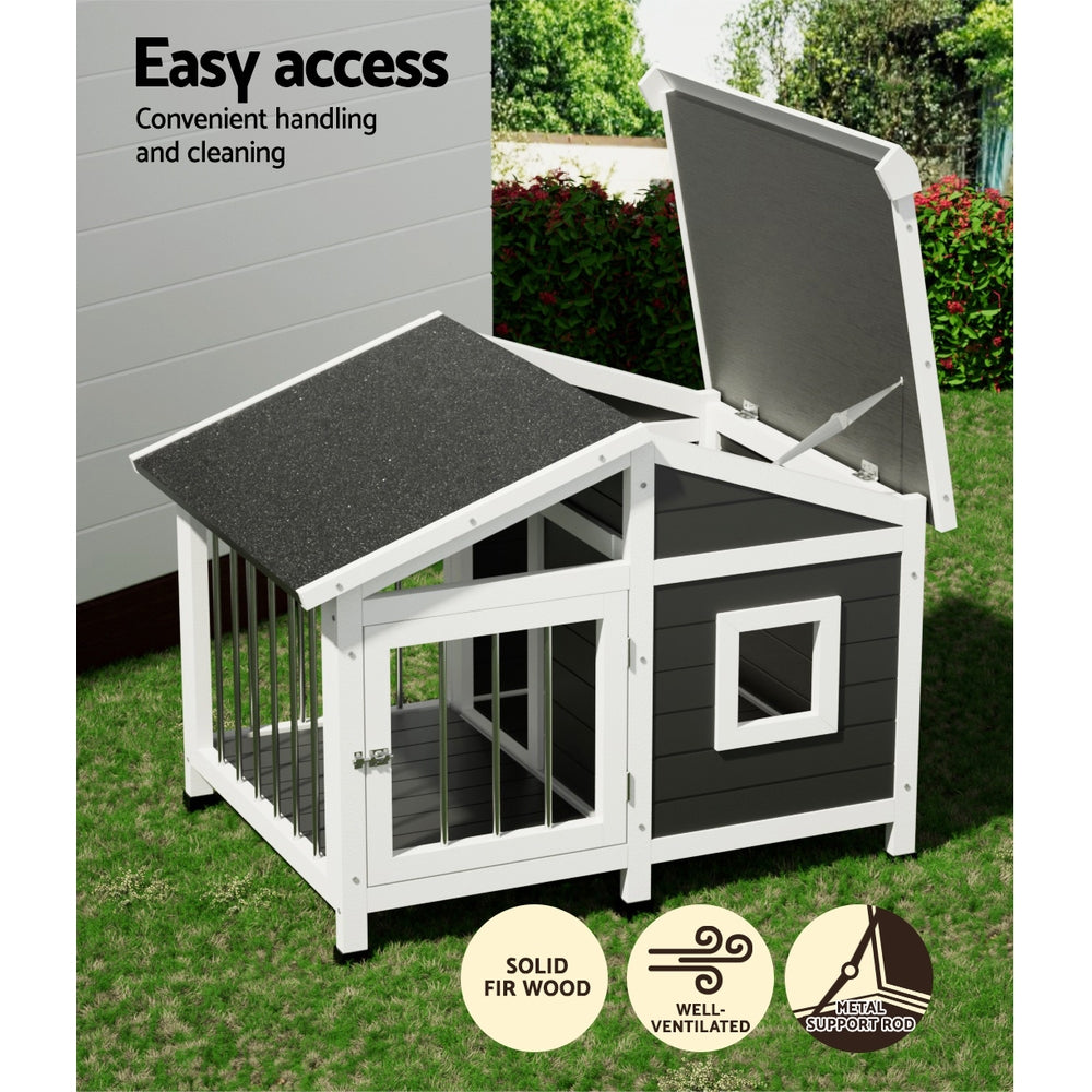 i.Pet Large Wooden Outdoor Dog Kennel