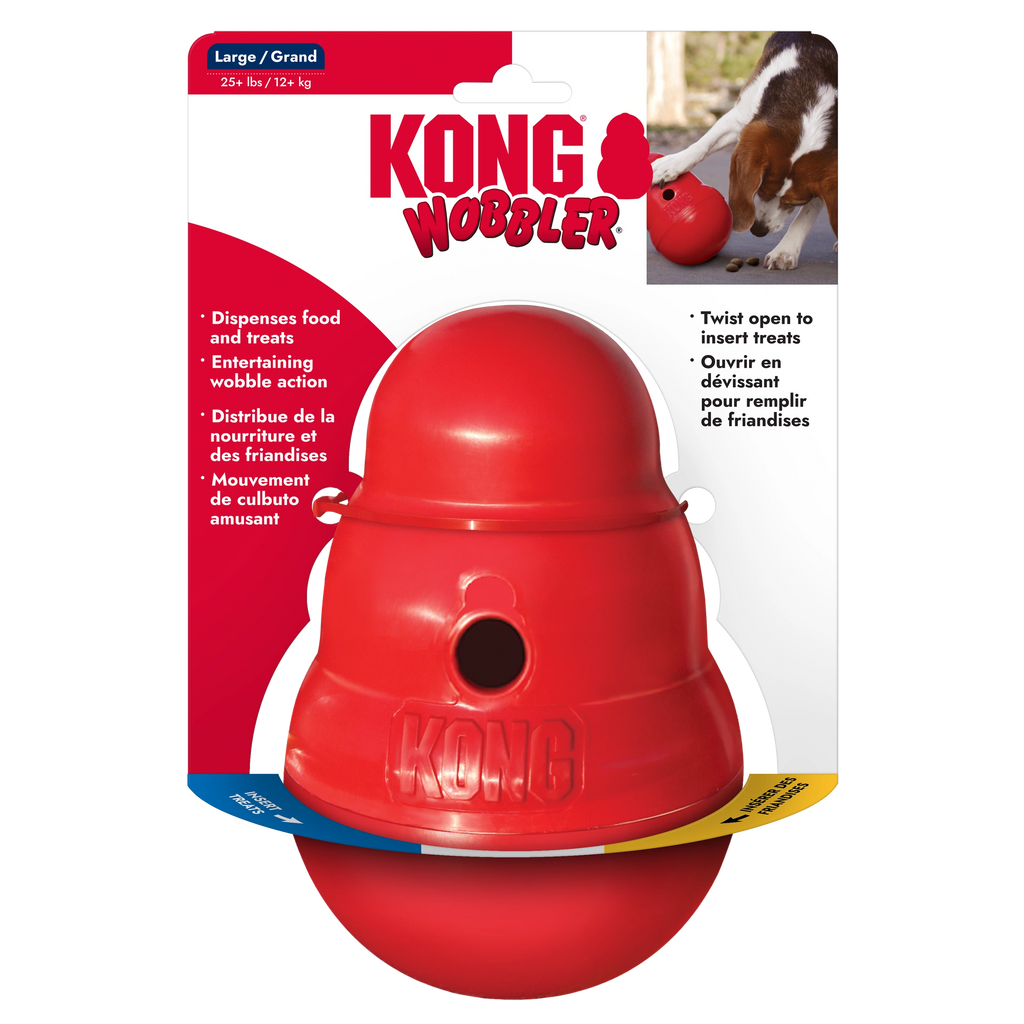 KONG Wobbler Large – Treat Dispensing & Slow Feeding Dog Toy