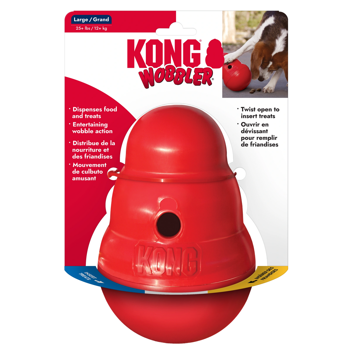 KONG Wobbler Large – Treat Dispensing & Slow Feeding Dog Toy