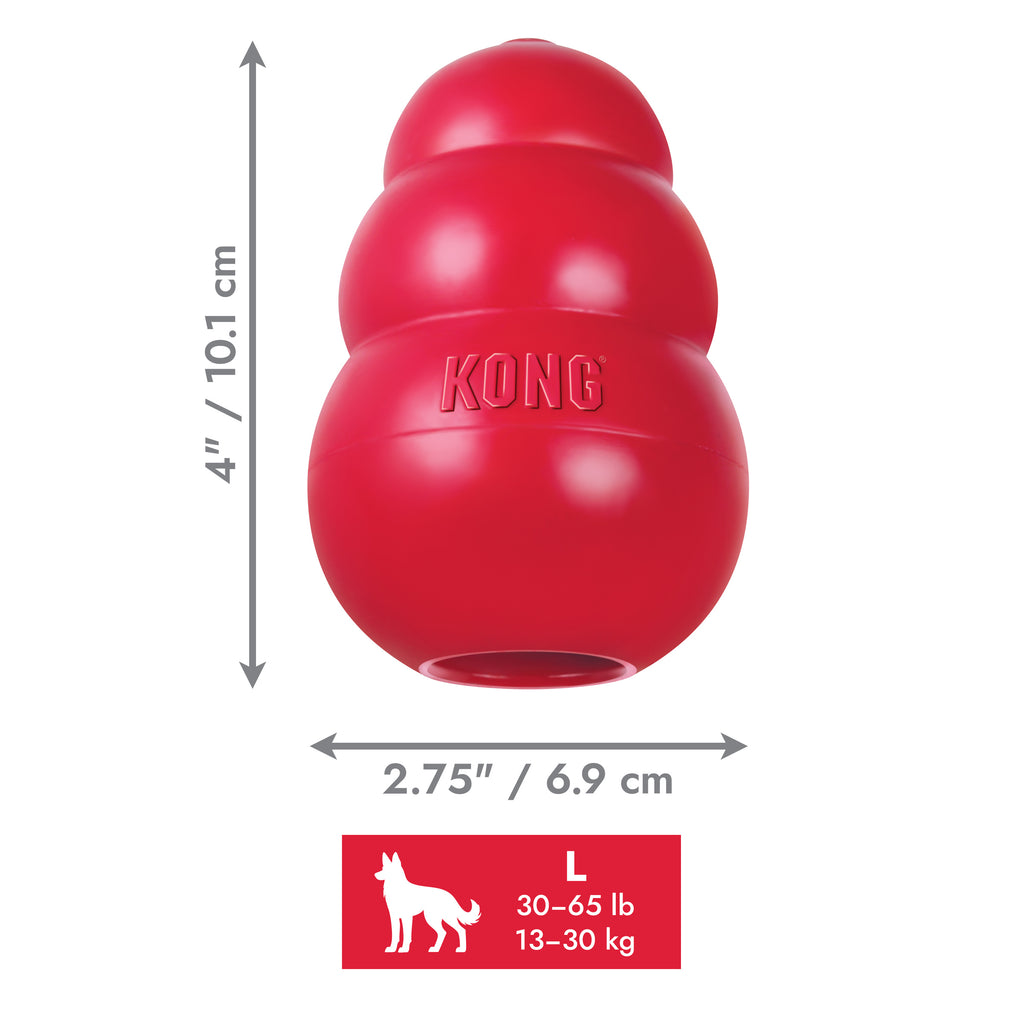 KONG Classic Large – Red Rubber Chew & Treat Toy