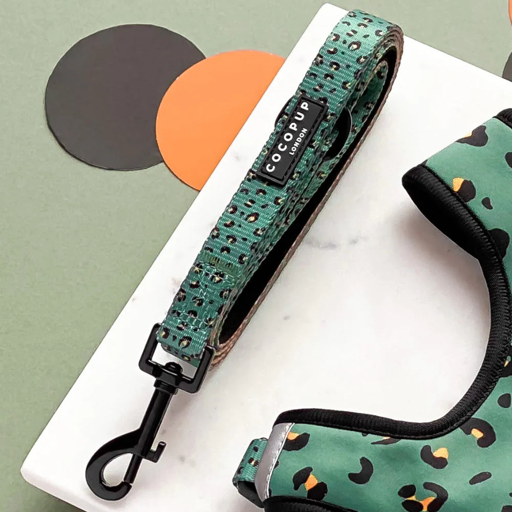 Cocopup London Khaki Leopard Dog Lead