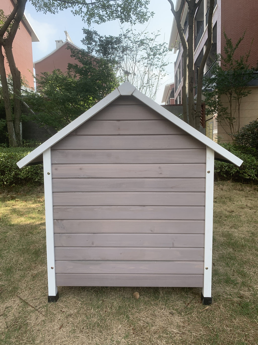 YES4PETS XL Timber Dog Kennel – Grey
