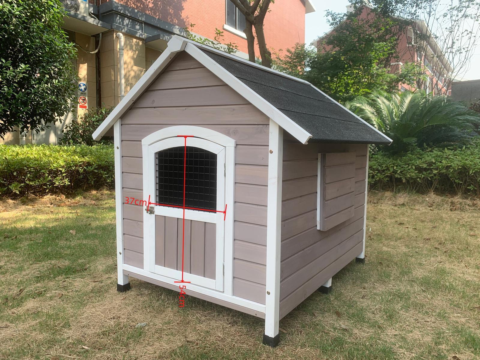 YES4PETS XL Timber Dog Kennel – Grey