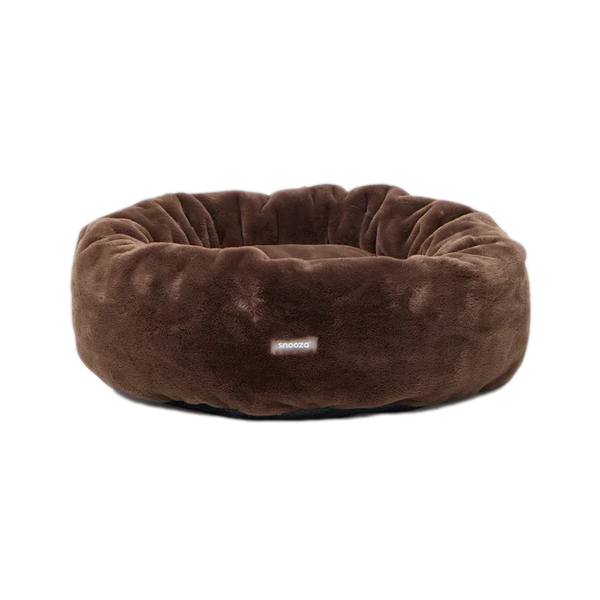 Snooza Luxe Fur Cuddler Puppy Bed – Chocolate Medium
