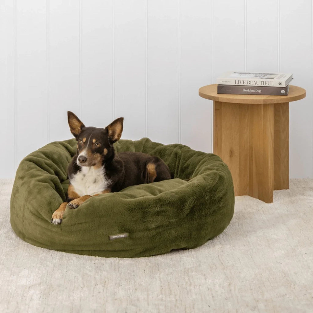 Snooza Luxe Fur Cuddler Dog Bed – Leaf XL